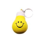 PU smiley bulb key ring