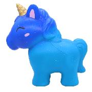 PU super unicorn four-legged blue horse