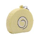 PU cream roll core key ring